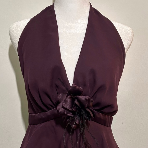 Halter top formalwear burgundy size 10 - Picture 2 of 7